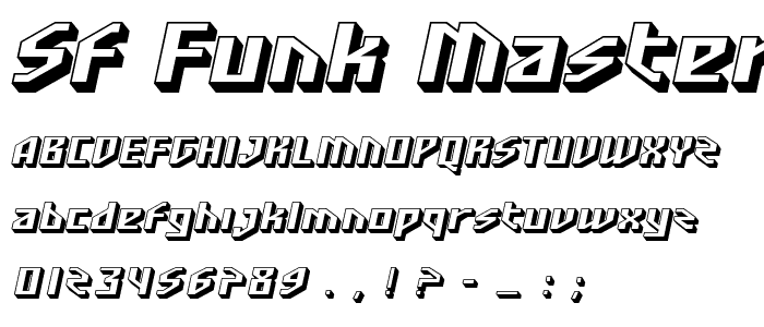 SF Funk Master Oblique font